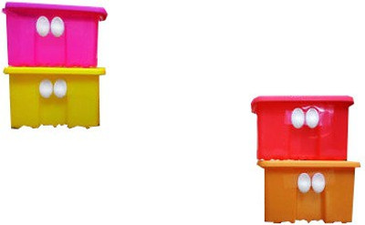 

Tupperware - 350 ml Plastic Grocery Container(Pack of 4, Multicolor)