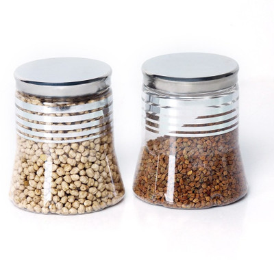 

Steelo - 2000 ml Plastic Grocery Container(Pack of 2, Clear)