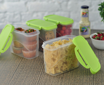 

All Time - 1000 ml, 1000 ml, 1000 ml, 1000 ml Plastic Grocery Container(Pack of 4, Green)