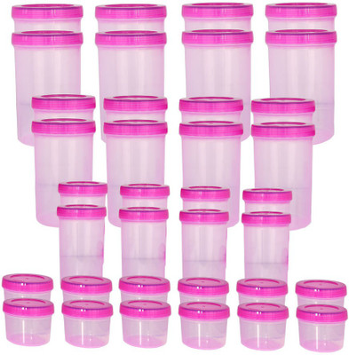 

Bel Casa 36pcs Lock & Store Spin - 1400 ml, 1000 ml, 730 ml, 300 ml Plastic Grocery Container(Pack of 36, Pink)