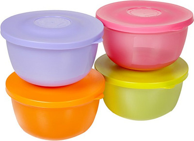 

Tupperware Smi Rnd Saver - 400 ml PP (Polypropylene) Grocery Container(Pack of 4, Multicolor)