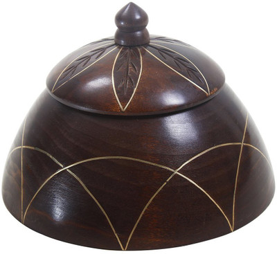 

Store Indya - 1 ml Wood Grocery Container(Brown)