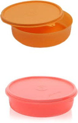 

Tupperware - 300 ml Plastic Grocery Container(Pack of 2, Orange, Red)