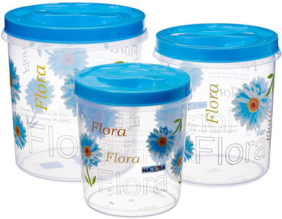 

Nayasa Storewell - 5000 ml, 7000 ml, 10000 ml Plastic Grocery Container, Utility Box(Pack of 3, Blue, White)