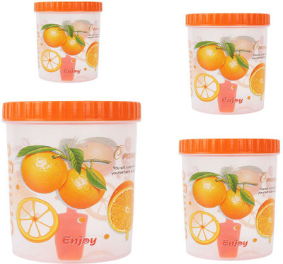 

Stylobby - 1000 ml, 1500 ml, 1100 ml, 500 ml Aluminium Grocery Container(Pack of 4, Orange)