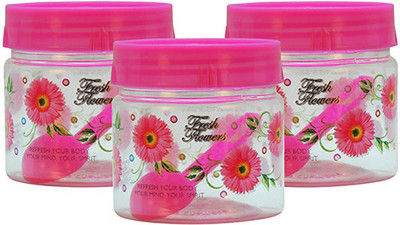 GPET Print Magic Container - Pink - Set of 3 - 250 ml Plastic Grocery Container(Pack of 3, Pink) GPET Print Magic Container - Pink - Set of 3 - 250 ml Plastic Grocery Container(Pack of 3, Pink)