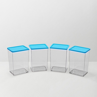 

Disha Marketing - 800 ml Plastic Grocery Container(Pack of 4, Clear)