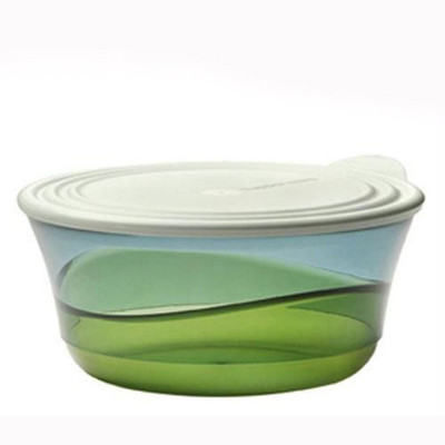 

Tupperware - 2300 ml Plastic Grocery Container(White, Green), Green;white