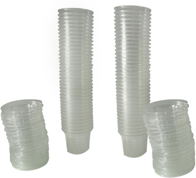 

BuyersChowk - 25 ml Plastic Grocery Container(Pack of 100, White)