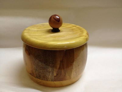 

Alishba - 900 ml Wood, Steel Grocery Container(Brown)