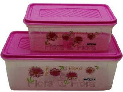

Nayasa - 4000 ml, 2000 ml Plastic Grocery Container(Pack of 2, Pink)