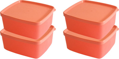 

Tupperware - 450 ml Plastic Grocery Container(Pack of 4, Red)