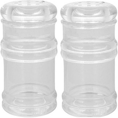 

Manoramaenterprises Good looking & useful salt shakers - 100 ml Plastic Pickle Container & Salt Pepper Container(Pack of 2, Clear)