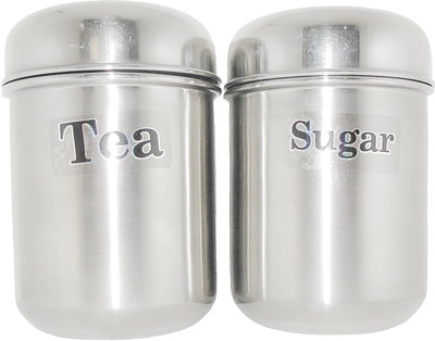 

Kanhaa - 750 ml Steel Tea Coffee & Sugar Container(Pack of 2, Silver)