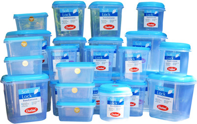 

Chetan 27 Pc Medium Softlock Kitchen Set - 3000 ml, 2000 ml, 1250 ml, 1000 ml, 600 ml Plastic Grocery Container(Pack of 27, Clear)