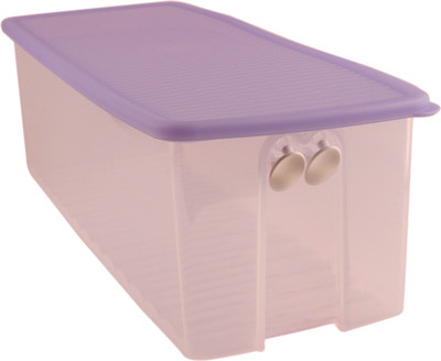 

Tupperware container - 4.5 L Plastic Grocery Container(White, Violet), Violet;white