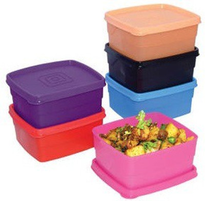 

Cello Max Fresh Square Set Of 6Pcs - MultiColour - 550 ml Plastic Grocery Container(Pack of 6, Multicolor)