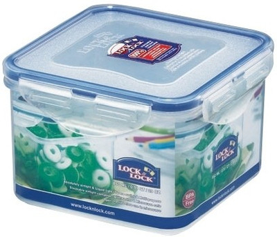 LOCK & LOCK Multi-Purpose Storage Container - 860 ml Plastic Grocery Container(Clear, Blue)