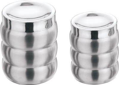 26% OFF on Aagam 3 Ribbed - 425 ml, 700 ml Steel Grocery Container(Pack of 2, Steel) 26% OFF on Aagam 3 Ribbed - 425 ml, 700 ml Steel Grocery Container(Pack of 2, Steel)