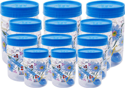 

SKI - 500110015002000 ml Plastic Grocery Container(Pack of 12, Multicolor)