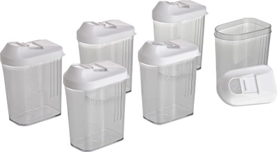 

Disha - 250 ml Plastic Grocery Container(Pack of 6, White)