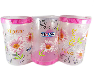 

Nayasa - 1000 ml Plastic Grocery Container(Pack of 3, Multicolor)