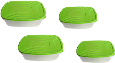 

velgo - 3510 ml Plastic Grocery Container(Pack of 4, Green)