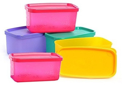 

Tupperware - 200 ml Plastic Grocery Container(Pack of 5, Multicolor)