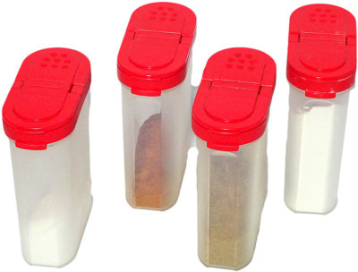 

Tupperware - 200 ml Plastic Tea Coffee & Sugar Container(Pack of 4, Red)