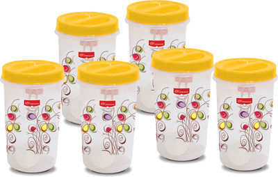 

Princeware Twister - 1230 ml Plastic Food Storage(Pack of 6, Yellow)