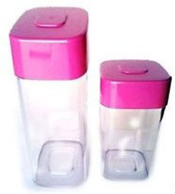 

Tupperware - 840 ml, 580 ml PP (Polypropylene) Tea Coffee & Sugar Container(Pack of 2, Pink)