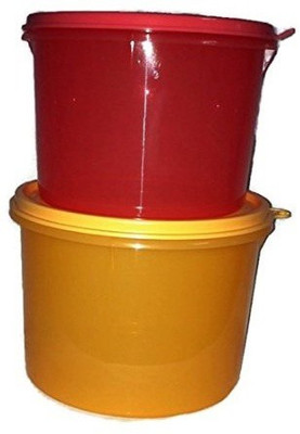 

Tupperware - 1.6 L, 1.1 L Plastic Grocery Container(Pack of 2, Orange, Red)