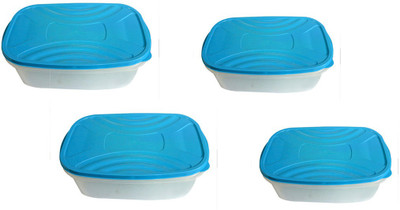 

velgo - 3510 ml Plastic Grocery Container(Pack of 4, Blue)