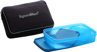 

Signoraware Easy lunch with Bag - 850 ml, 140 ml Plastic Food Storage(Pack of 2, Blue)