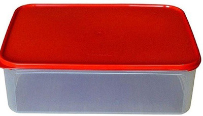 

Tupperware - 9400 ml Plastic Grocery Container(Clear, Red)