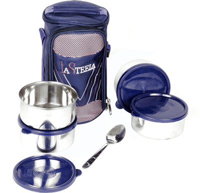 

La Steela Officer's Choice 4 Containers Lunch Box(1400 ml), Blue