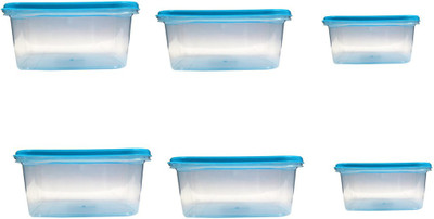

Velgo - 1200 ml Plastic Grocery Container(Pack of 6, Blue)
