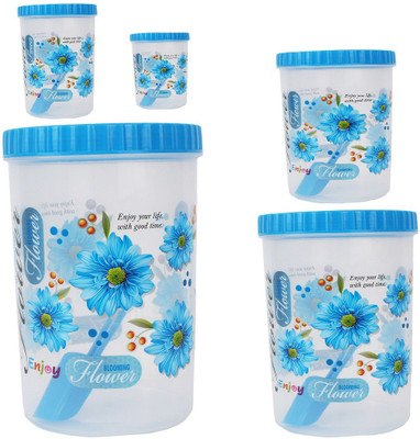 

Stylobby - 1200 ml, 2000 ml, 250 ml, 1500 ml, 500 ml Polypropylene Grocery Container(Pack of 5, Blue)