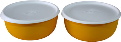 

Tupperware Birthday Bowls - 1300 ml Plastic Grocery Container(Pack of 2, Yellow, White), White;yellow