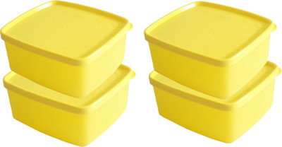 

Tupperware - 450 ml Plastic Grocery Container(Pack of 4, Yellow)