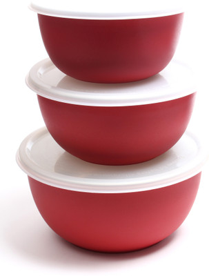 

Ducati - 700 ml, 1150 ml, 1800 ml Steel Grocery Container(Pack of 3, Red)