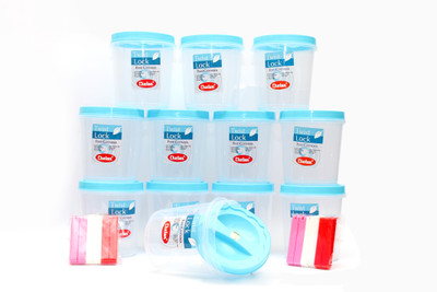 

Chetan Tlock_1.0_24CL - 1000 ml Plastic Grocery Container(Pack of 24, Clear)