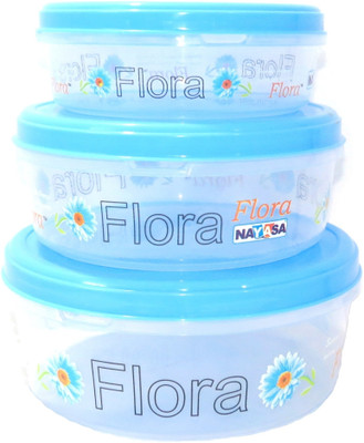 

Nayasa Best Cook - 4000 ml Plastic Grocery Container(Pack of 3, Blue)
