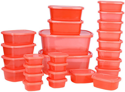 

Ratan Plastics Silver - 3200 ml, 850 ml, 480 ml, 280 ml, 100 ml PP (Polypropylene) Grocery Container(Pack of 26, Red)