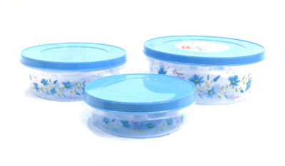 

Milton - 4000 ml Plastic Grocery Container(Pack of 3, Blue)