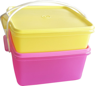 

Tupperware - 2000 ml Plastic Grocery Container(Pack of 2, Multicolor)
