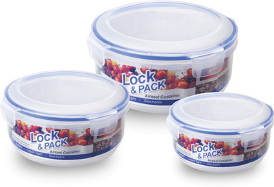 

Asian - 350 ml, 650 ml, 1200 ml Plastic Grocery Container(Pack of 3, White)