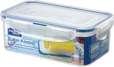 LOCK & LOCK Classics Rectangular Butter Case with Tray - 750 ml Plastic Fridge Container(Clear) LOCK & LOCK Classics Rectangular Butter Case with Tray - 750 ml Plastic Fridge Container(Clear)