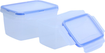 

Homeish Lock & Seal Rectangle Height Container Set of 2 (700ml, 1300ml) - 700 ml, 1300 ml Polypropylene Grocery Container(Pack of 2, Blue)