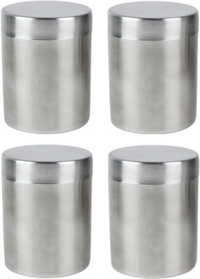 Paradise - 300 ml Steel Grocery Container(Pack of 4, Silver)